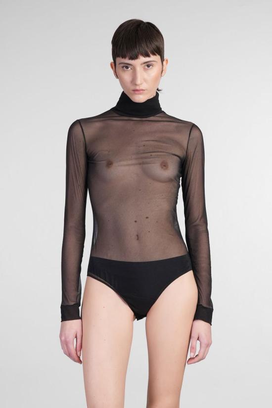 25SS 마르지엘라 바디수트 티셔츠 410886 S51NA0105M20088 Black