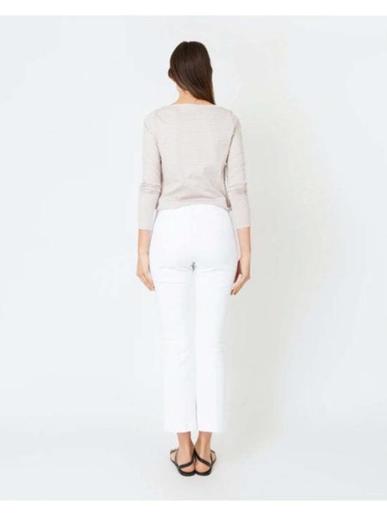  매쉬번 데님 팬츠 페이 플레어 진 화이트 - MASHBURN