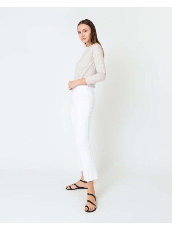  매쉬번 데님 팬츠 페이 플레어 진 화이트 - MASHBURN