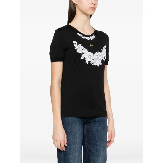 25SS 돌체앤가바나 반팔 티셔츠 F8N08T GDCTJ N0000 BLACK - DOLCE & GABBANA