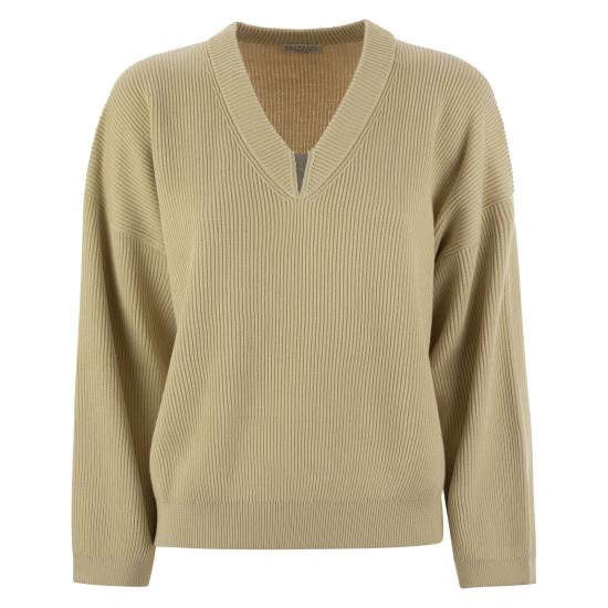 25SS 브루넬로 쿠치넬리 스웨터 M19255002 BUTTER