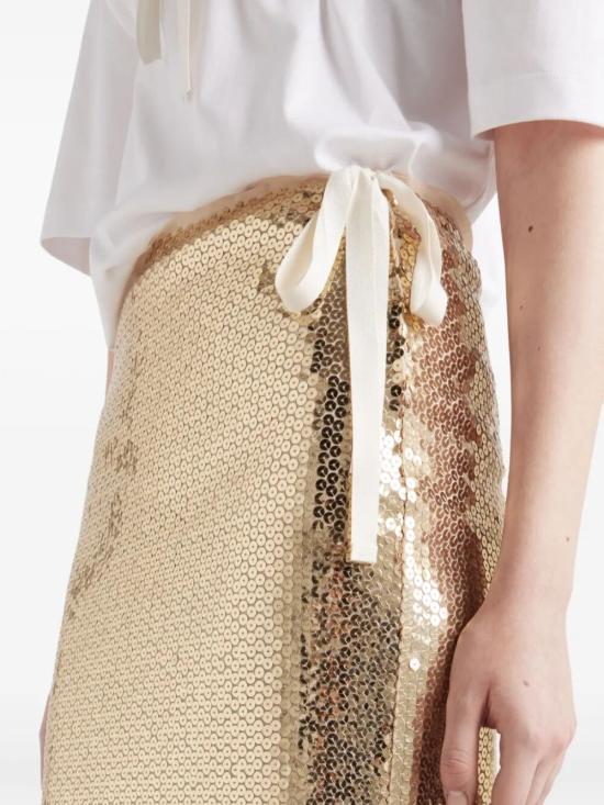 25SS 프라다 미디 스커트 P120WRSOOO 16NQ F0056 ORO - PRADA