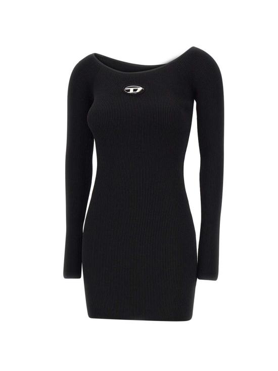 25SS 디젤 M-VERA 엠 베라 오프숄더 숏 원피스  A14188 0DLAX9XX Black - DIESEL