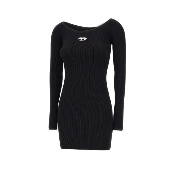 25SS 디젤 M-VERA 엠 베라 오프숄더 숏 원피스  A14188 0DLAX9XX Black - DIESEL