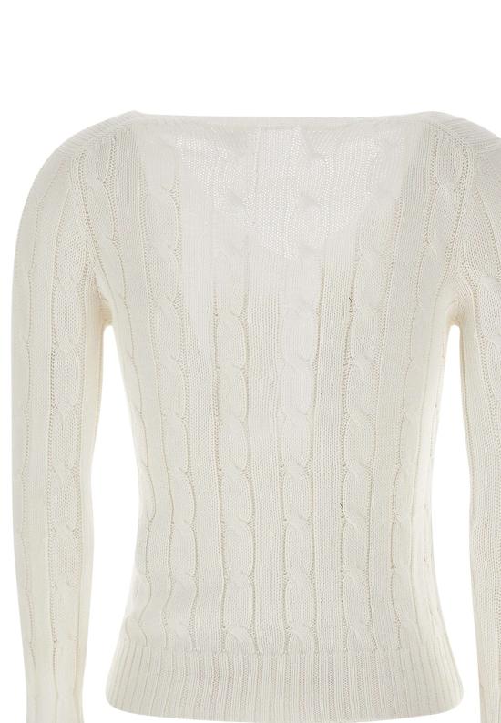 25SS 폴로 랄프로렌 스웨터 211891641 001 White - POLO RALPH LAUREN