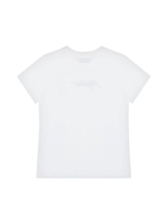 25SS [키즈] 모스키노 티셔츠 HUM058 LAA0110101 White - MOSCHINO