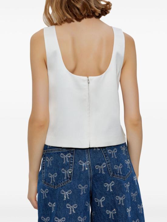 25SS 셀프 포트레이트 베스트 RS25021TW WHITE White - SELF PORTRAIT