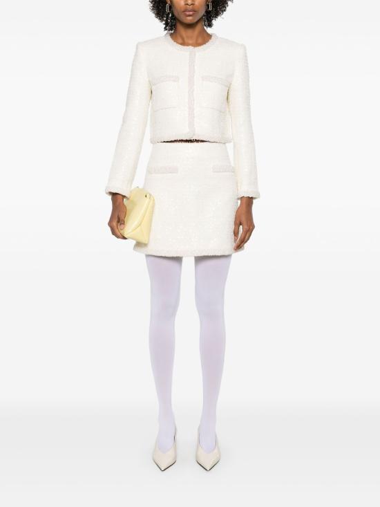 25SS 셀프 포트레이트 숏 스커트 RS25164SKC CREAM White - SELF PORTRAIT