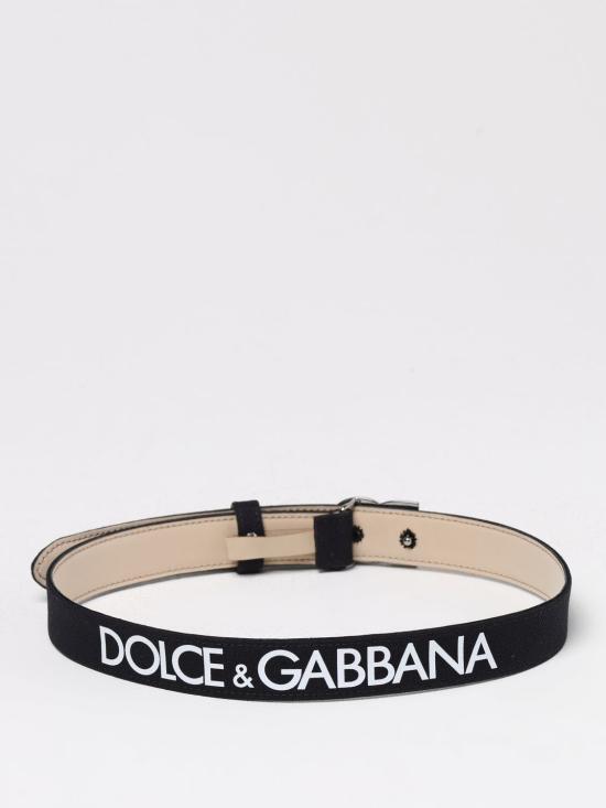 25FW [키즈] 돌체앤가바나 벨트 EC0083AT661 8B939 Black - DOLCE & GABBANA