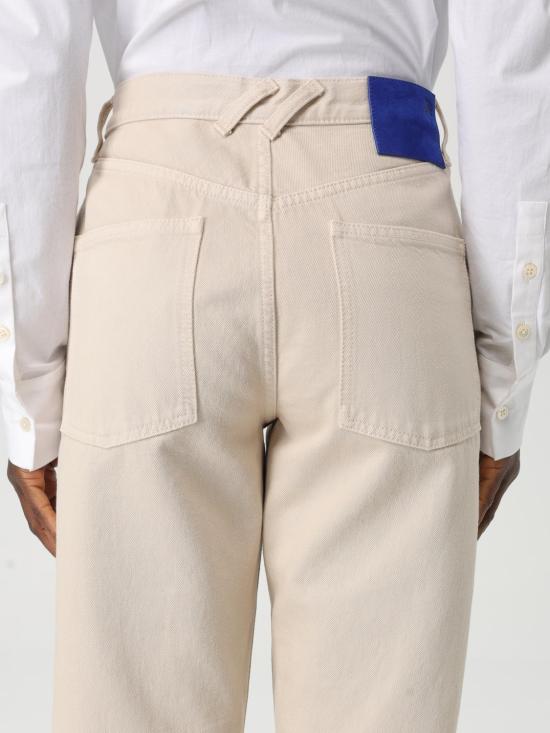 25FW 버버리 로고 패치 스트레이트 레그 바지 8101479 Beige - BURBERRY