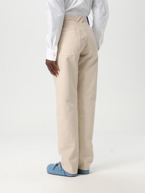 25FW 버버리 로고 패치 스트레이트 레그 바지 8101479 Beige - BURBERRY