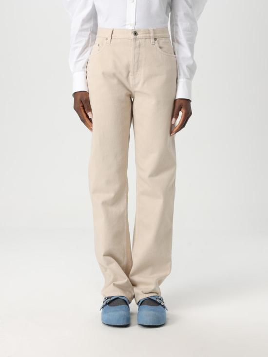 25FW 버버리 로고 패치 스트레이트 레그 바지 8101479 Beige