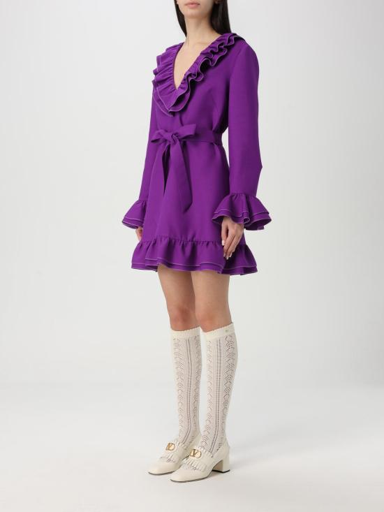 25SS 발렌티노 가라바니 숏 원피스 6B3VAES61CF R1B Violet - VALENTINO GARAVANI