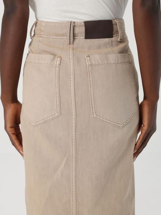 25SS 브루넬로 쿠치넬리 스커트 ML996G3822 C2910 Beige - BRUNELLO CUCINELLI