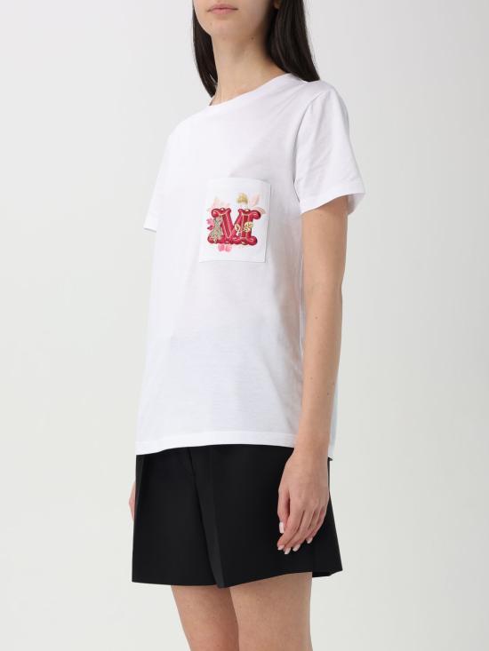 25FW 막스마라 반팔 티셔츠 2511941021600 004 White - MAX MARA