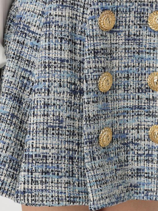 25FW 발망 숏 스커트 EF1LBA53CF77 6FC Blue - BALMAIN