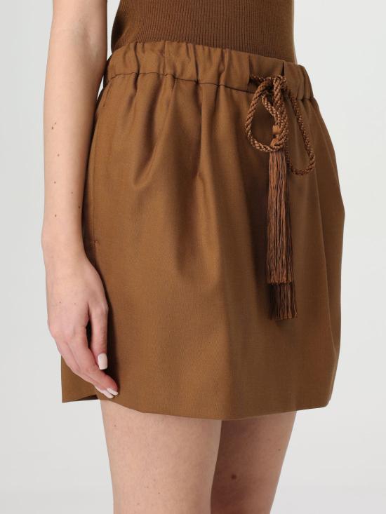 25FW 막스마라 숏 스커트 2511101031600 014 Leather - MAX MARA