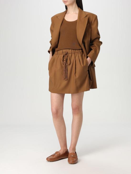 25FW 막스마라 숏 스커트 2511101031600 014 Leather - MAX MARA