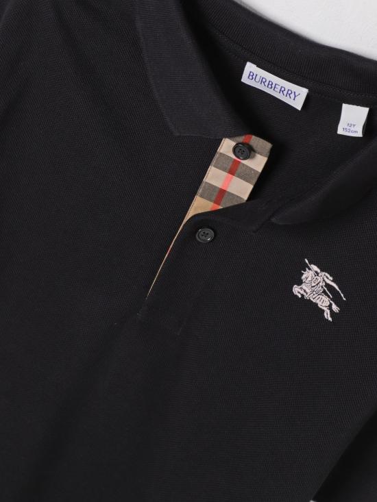 25FW [키즈] 버버리 폴로 셔츠 8105066 A1189 Black - BURBERRY