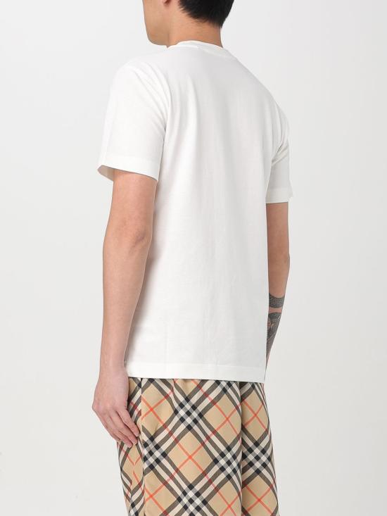 25FW 버버리 로고 프린트 코튼 티셔츠 8101901 White - BURBERRY