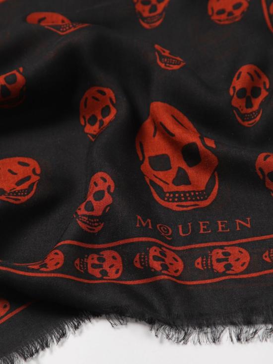 25SS 알렉산더 맥퀸 머플러/스카프 8078894943Q 1076 Black - ALEXANDER MCQUEEN