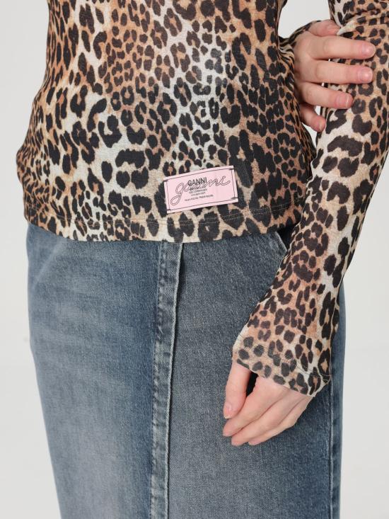 26SS 가니 메쉬 롱 슬리브 T4208 943 Multicolor - GANNI