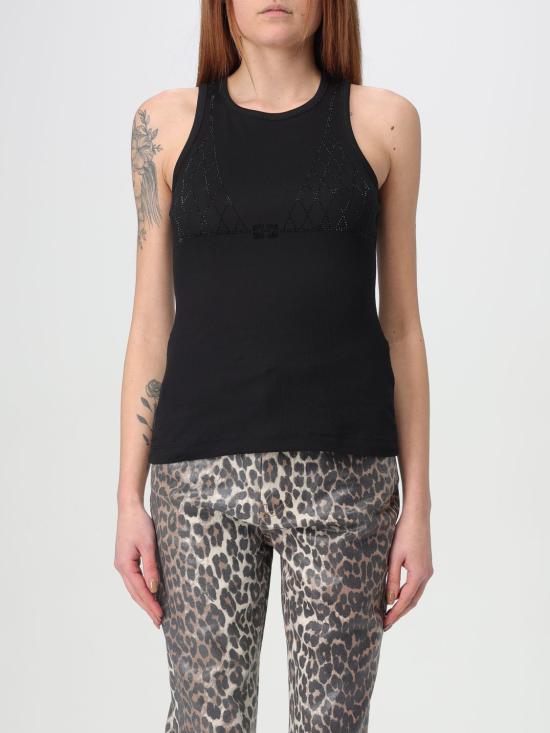 25SS 가니 민소매 티셔츠 T4079 099 Black