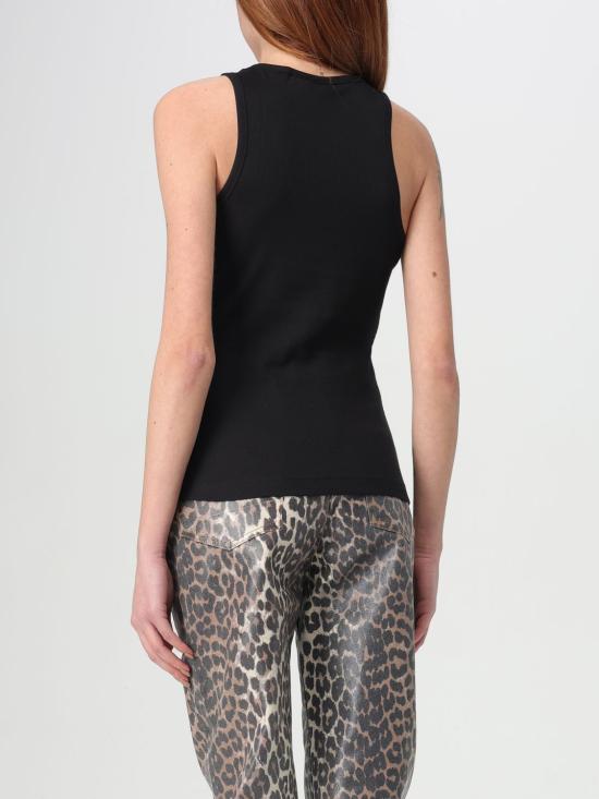 25SS 가니 민소매 티셔츠 T4079 099 Black - GANNI