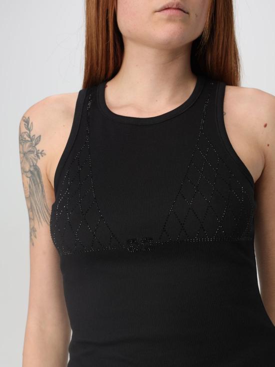 25SS 가니 민소매 티셔츠 T4079 099 Black - GANNI