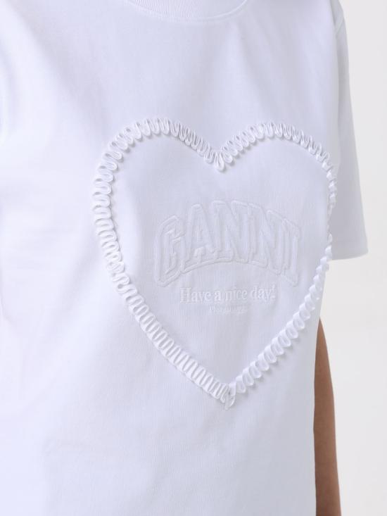 25SS 가니 반팔 티셔츠 T4150 151 White - GANNI