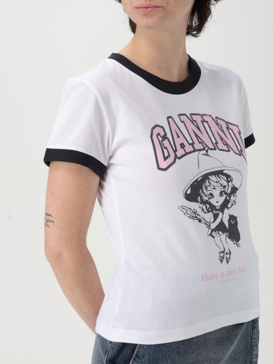 25SS 가니 반팔 티셔츠 T4156 151 White - GANNI