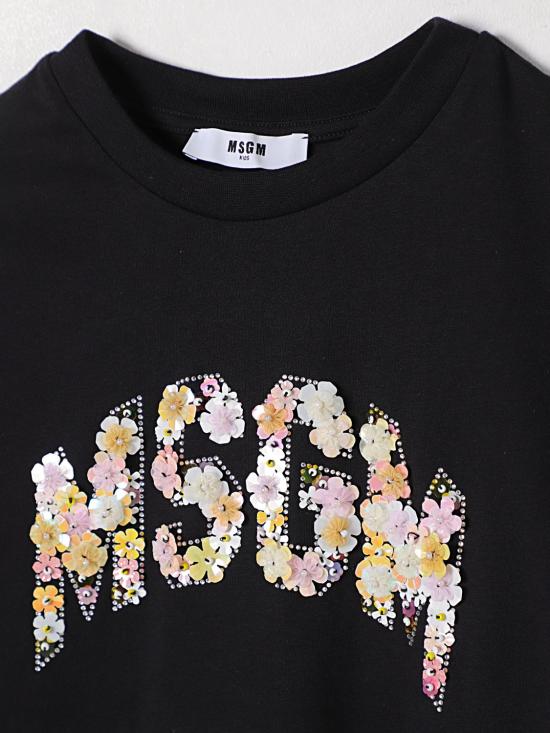 25FW [키즈] 엠에스지엠 티셔츠 S5MSJGTH105 110 Black - MSGM