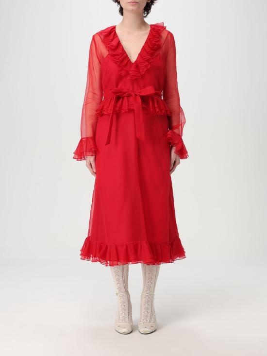 25SS 발렌티노 가라바니 롱 원피스 6B3VAES71C8 R9M Red