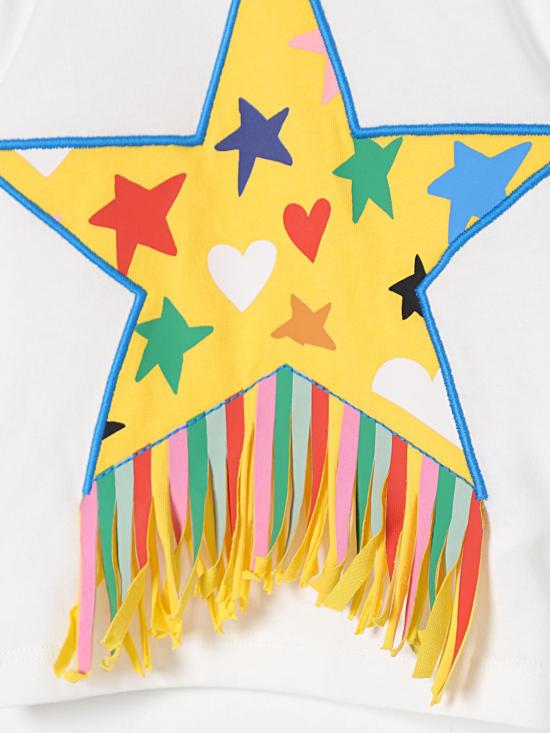 25FW [키즈] 스텔라 맥카트니 티셔츠 TW8B51Z0434 101 Ivory - STELLA MCCARTNEY