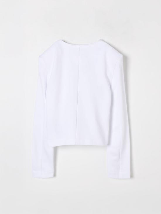 25SS [키즈] 발망 캐주얼 자켓 BW2A84Z0081 100OR White - BALMAIN