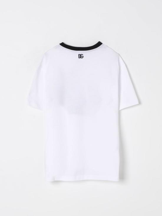 25FW [키즈] 돌체앤가바나 티셔츠 L4JTHVG7O6J W0800 White - DOLCE & GABBANA