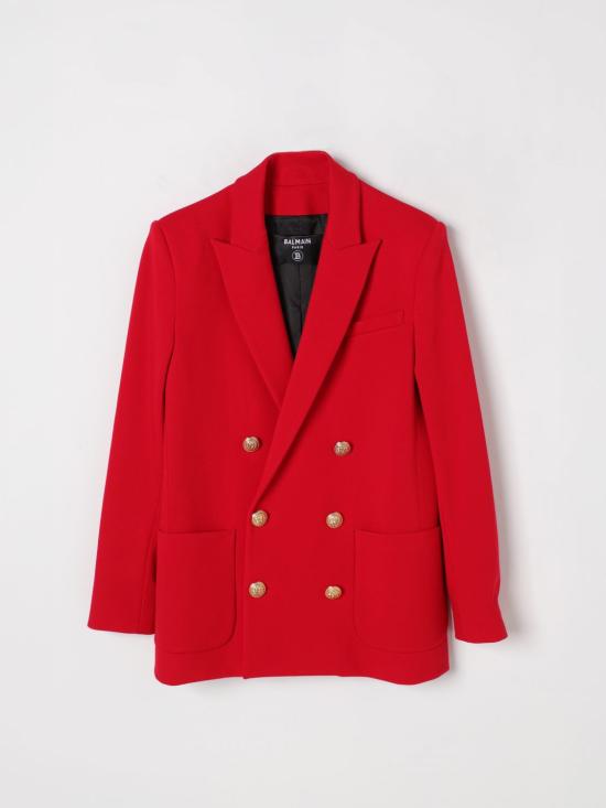 25SS [키즈] 발망 캐주얼 자켓 BW2P24J0371 414OR Red