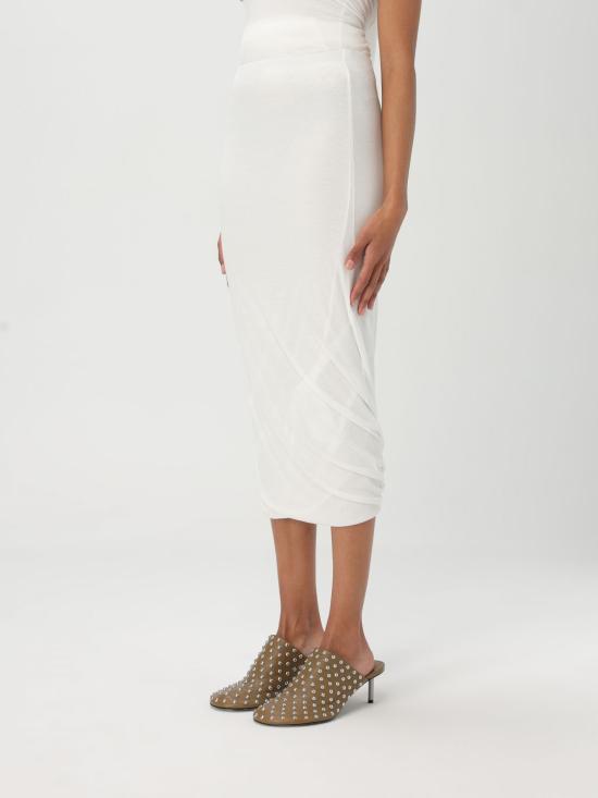 25FW 질샌더 스커트 J02MA0274J20249 100 White - JIL SANDER