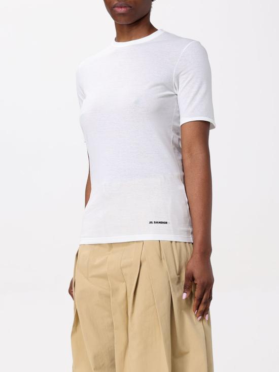 25SS 질샌더 반팔 티셔츠 J40GC0146J45031 100 White - JIL SANDER