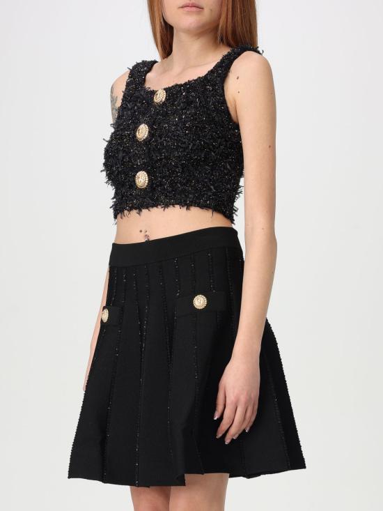 25FW 발망 민소매 티셔츠 EF1AB053KB19 EAD Black - BALMAIN