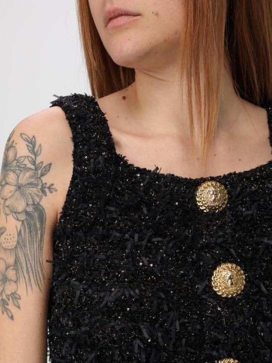 25FW 발망 민소매 티셔츠 EF1AB053KB19 EAD Black - BALMAIN