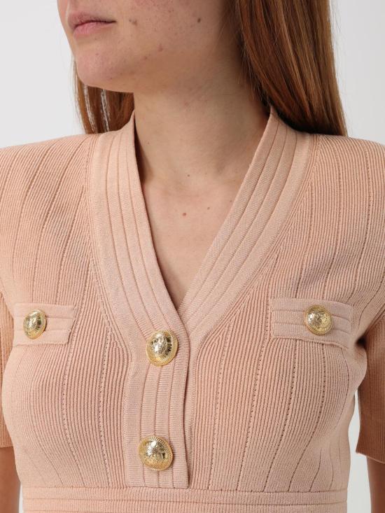 25FW 발망 숏 원피스 EF1R6045KB07 0LB Pink - BALMAIN