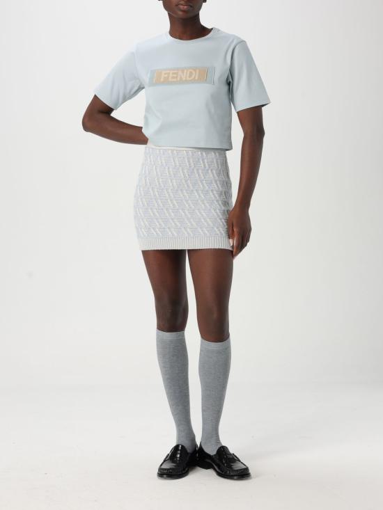 25SS 펜디 반팔 티셔츠 FS9704AT27 F1QYH Blue - FENDI