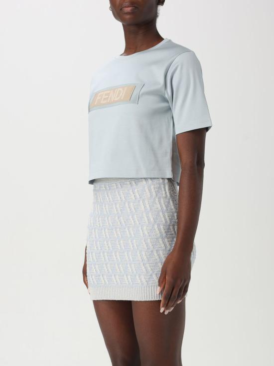 25SS 펜디 반팔 티셔츠 FS9704AT27 F1QYH Blue - FENDI