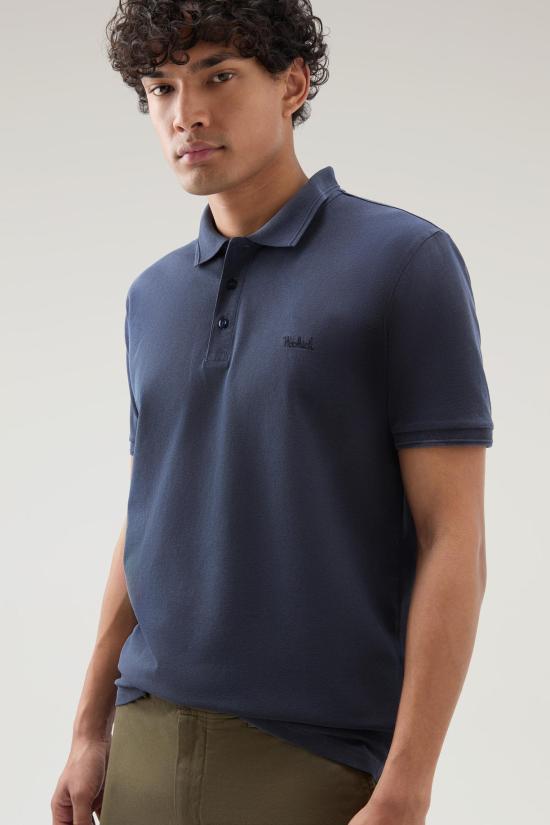  울리치 반팔 티셔츠 CFWOPO0065MRUT1483 3989 Melton blue - WOOLRICH