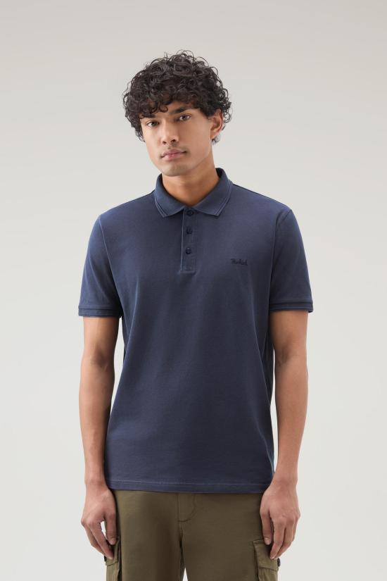 울리치 반팔 티셔츠 CFWOPO0065MRUT1483 3989 Melton blue - WOOLRICH