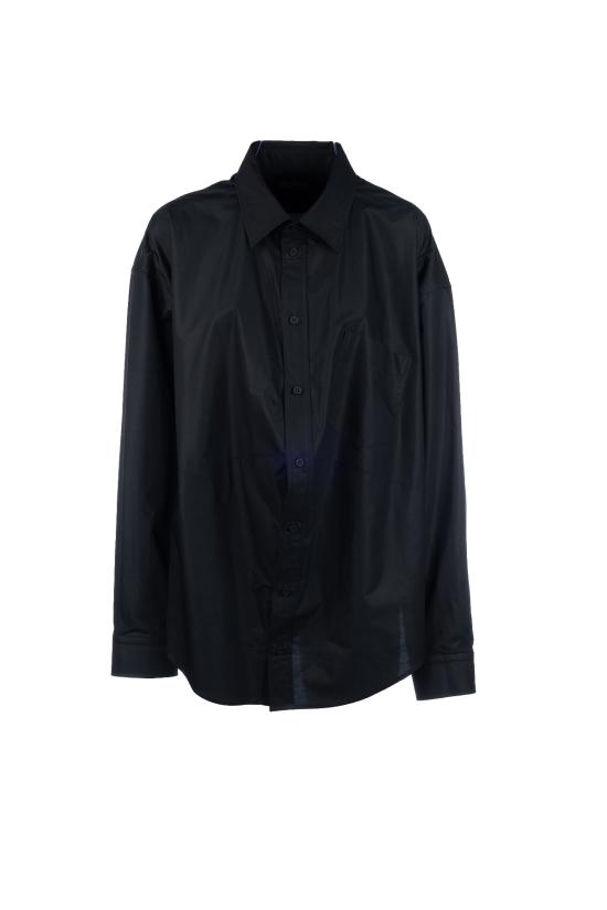 25SS 발렌시아가 셔츠 814101TNM60 1000 BLACK