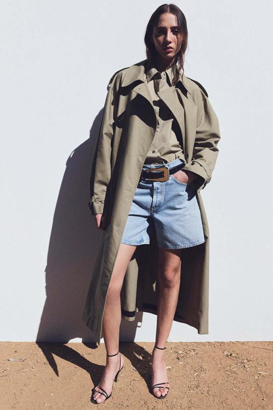  에이골디 데님 숏팬츠 Agolde Dame Short 빈티지 마블 블루 코악스 - AGOLDE