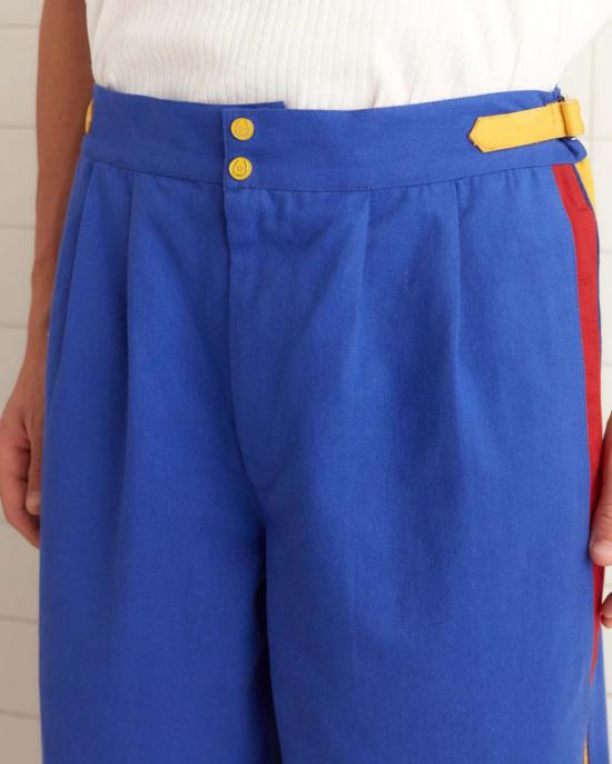  보디 트레이닝/조거 팬츠 보드 메트로폴리탄 팬츠 블루 멀티 - BODE