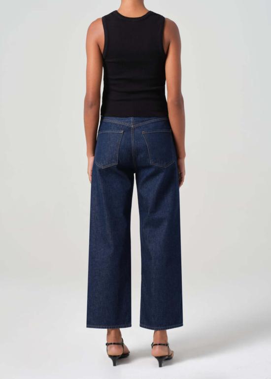  에이골디 데님 팬츠 아골드 렌 하이 라이즈 와이드 레그 데님 린스 - AGOLDE